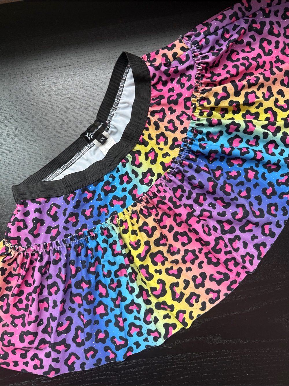 Rainbow Leopard Sparkle Squad Skirt